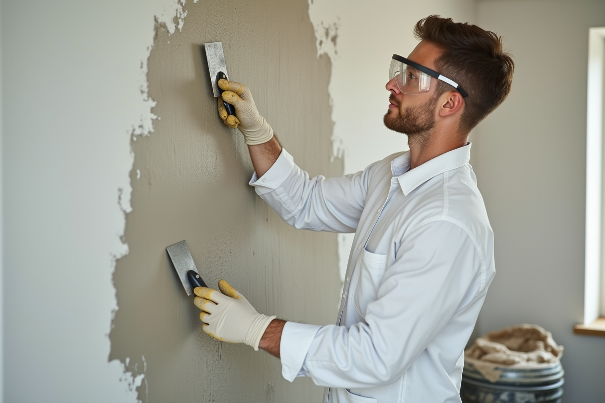 Préparation et application : réenduire un mur en plâtre