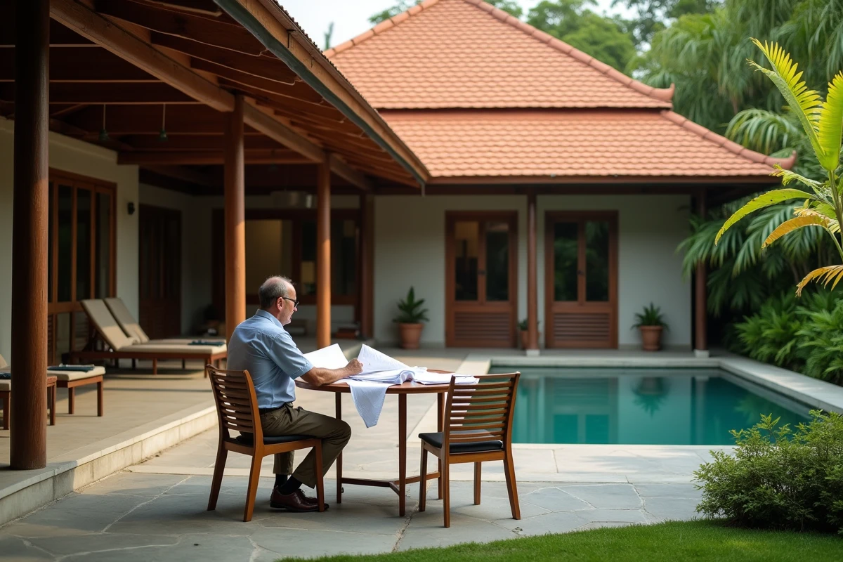 Villa individuelle de style thaïlandais avec piscine privée et jardin tropical à Chiang Mai